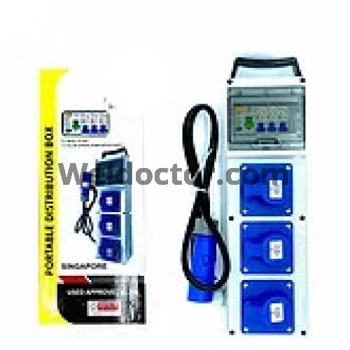 Blue Distribution Box (3 Way) 220V 16A